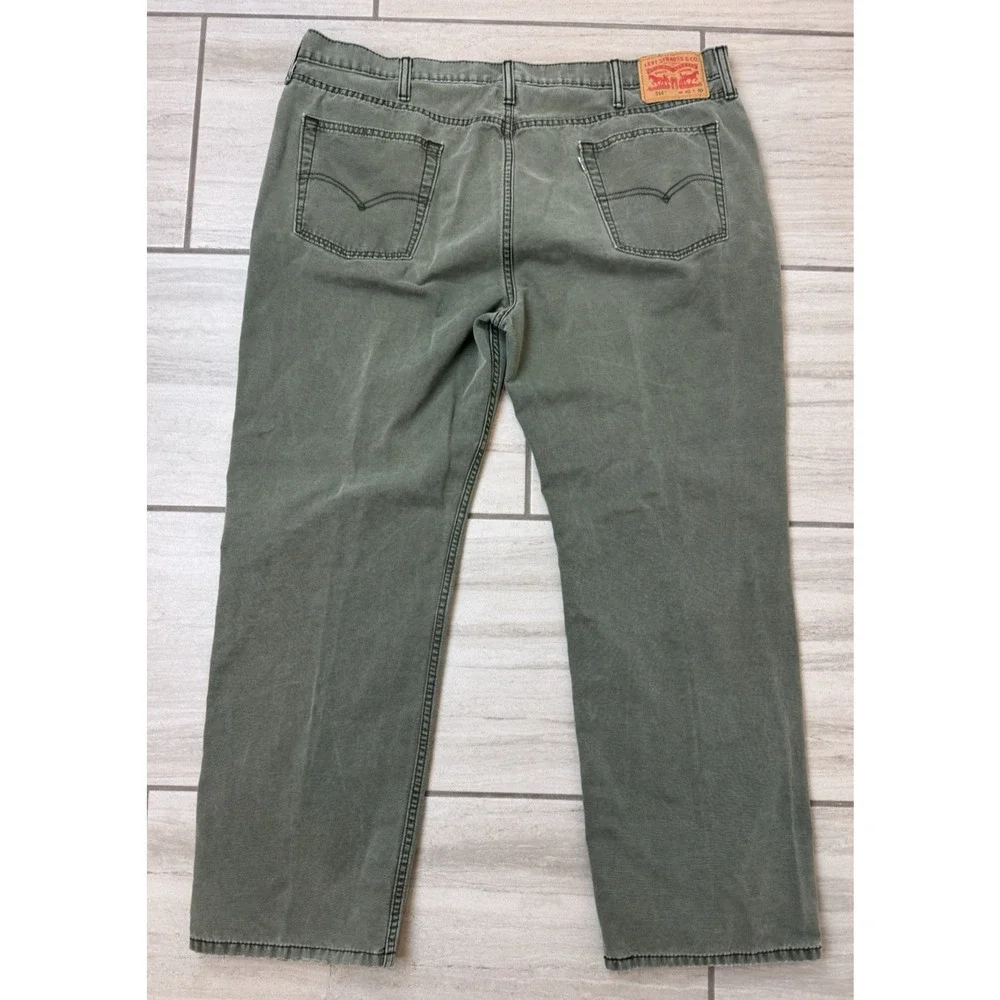 Levis 514 Straight Leg Pants Men 40x29 (actual) Green‎ Khaki Chino Cotton Patina